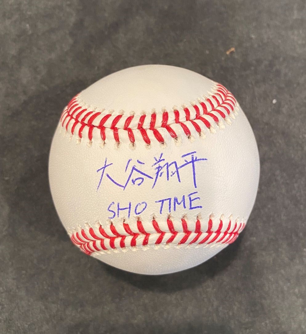 大谷翔平KANJI 直筆サインSHOTIME書き込み入り MLBボール MLBFanaticsホログラム証明付き - SPORTS GALLERY  USA