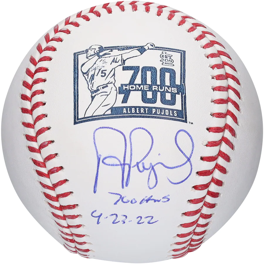 アルバートプホルス選手ALBERT PUJOLS#5 直筆サイン 700HR 9-23-22書き込み入り アルバートプホルス700HRロゴMLBボール  MLBホログラム証明付き